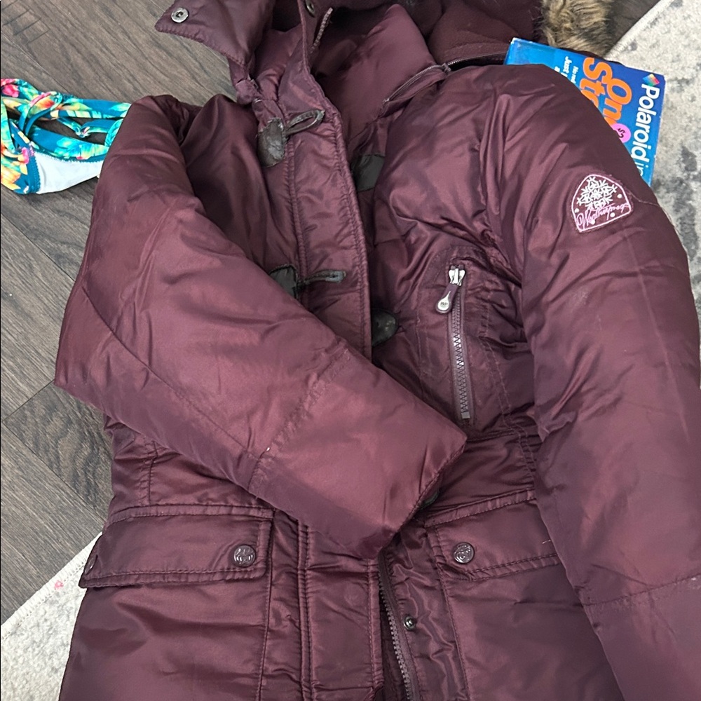 Weatherproof Dark Brown Jacket with Pink Label